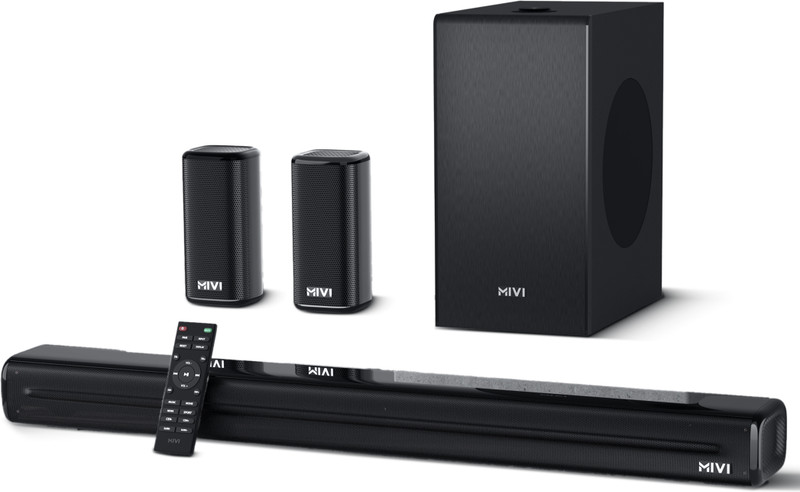Mivi Fort Sonic 600 Soundbar, 5.1 Channel,Multi-Input And Eq Modes,Bt V5.3 600 W Bluetooth Soundbar(Black, 5.2 Channel)