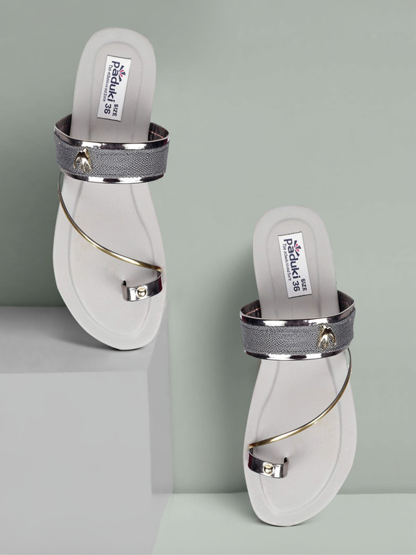 Paduki Women Flats(Grey , 5)