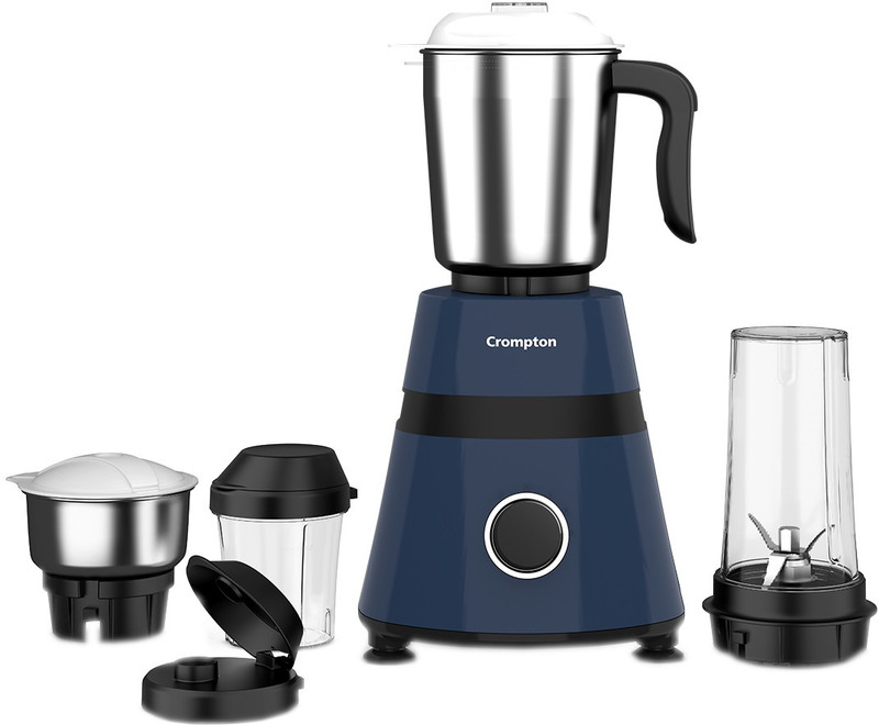 Crompton Ds 500 Blend 500 W Mixer Grinder(Acgm-Ds500W Blend | 4 Jars | Ds 500 Blend | Black And Blue)