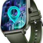 Boat Storm Call 3 Plus W/ Turn By Turn Navigation, Qr Tray, 49.7Cm(1.96″) Hd Display Smartwatch(Olive Green Strap, Free Size)