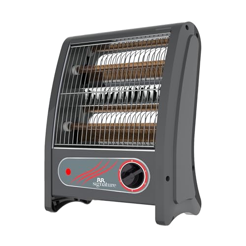 Rr Signature Torrid Quartz Room Heater 800 Watt | Low Power Consumption | Tip-Over Protection | 2 Heating Rods For Quick Heating | Cool Touch Body | 2 Year Warranty