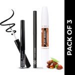 Just Herbs Eye Make Up Essentials Combo Pack Of 3 | Kajal, Eyeliner, Mascara(Black, 30 G)