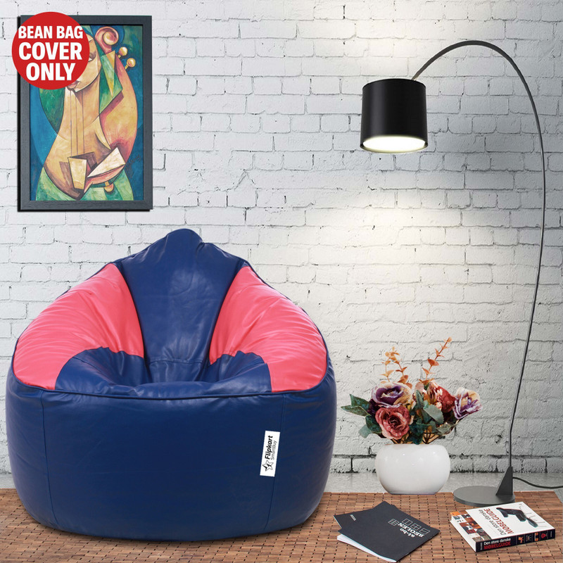 Flipkart Smartbuy Xxxl Tear Drop Bean Bag Cover (Without Beans)(Blue, Pink)