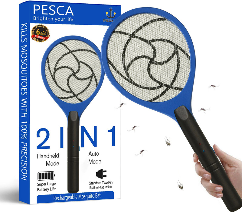 Pesca Large Battery Mosquito Bat With Big Head Racket | High-Power Electric Insect Killer Outdoor, Indoor(Bat)