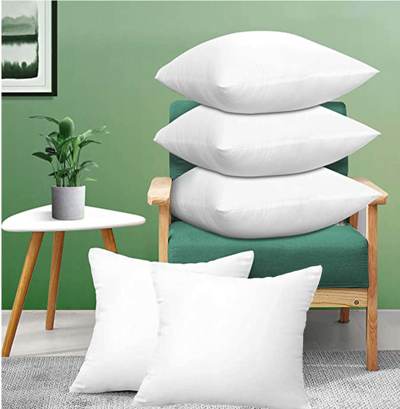 Jdx Polyester Fibre Cushion Pack Of 5 Solid Jsh-18001-5-16X16(White)
