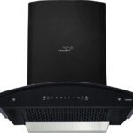 V-Guard X10 Bl180 Auto Clean 60Cm |Touch & Gesture Control Wall Mounted Black 1350 Cmh Chimney