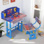 Mlu Children Desk/Kids Study Table And Chair / Height Adjustable Baby Desk (Indian) Metal Desk Chair(Finish Color – Blue, Diy(Do-It-Yourself))