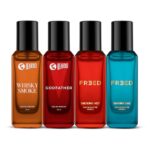 Beardo Him & Her Perfume Giftset 20Ml X 4 | Whisky Smoke, Godfather, Marina Bae & Smoking Hot | Long Lasting Spicy Eau De Parfum | Gift For Couple, Men Women