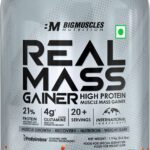 Bigmuscles Nutrition Real Weight Gainers/Mass Gainers(1.5 Kg, Chocolate)