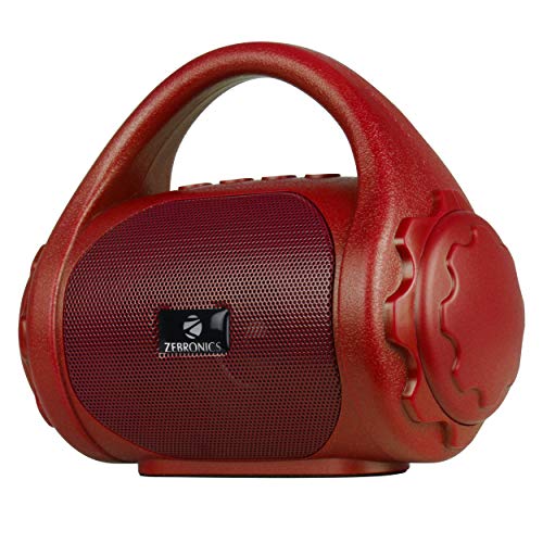 Zebronics Zeb-County 3W Wireless Bluetooth Portable Speaker With Supporting Carry Handle, Usb, Sd Card, Aux, Fm & Call Function (Red)