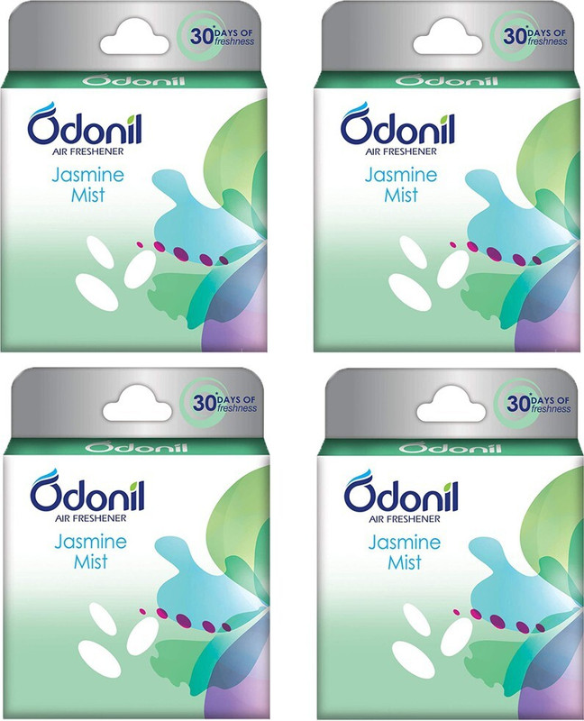 Odonil Jasmine Mist Blocks Air Freshener Jasmine Mist – 50G (Pack Of 4)(4 X 50 G)