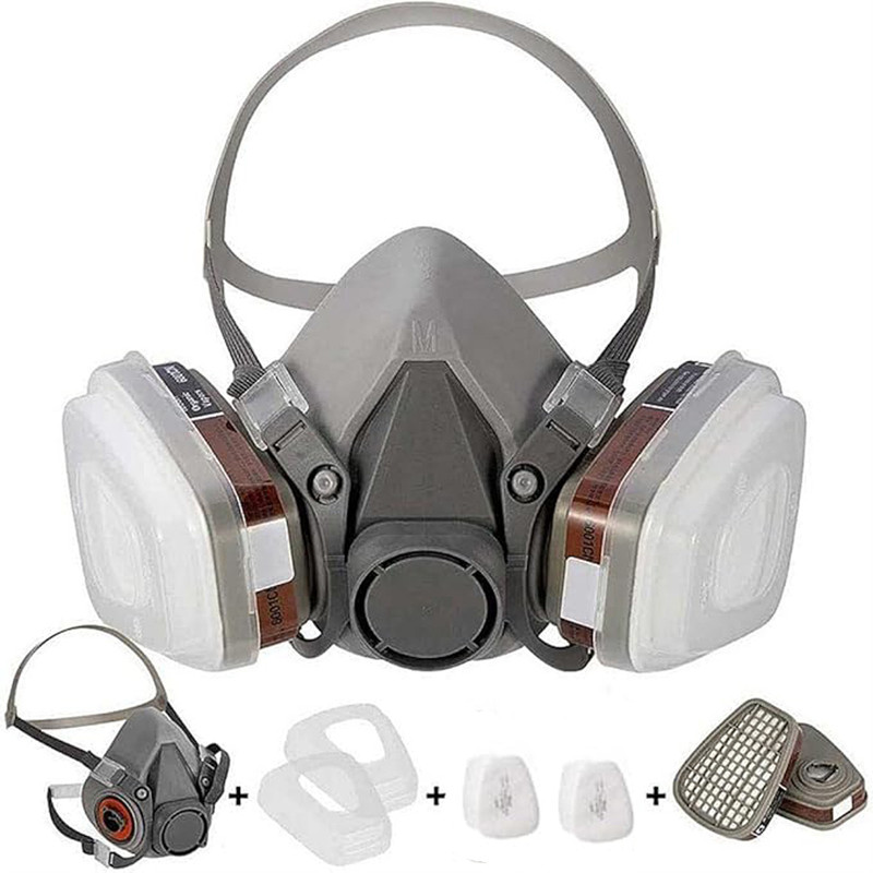 Shivexim Half Face Cover Respirator Mask Sanding, Polishing, Spraying,Against Dust, Reusable(Grey, Free Size, Pack Of 1)