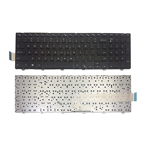 Digital Device Laptop Keyboard Compatible For Dell Inspiron 15 3000 5000 3541 3542 3543 3567 5542 3550 5545 5547 3551 3552 3559 3565 3567 3551 3558 5566 (Without Backlite), Wired, Black