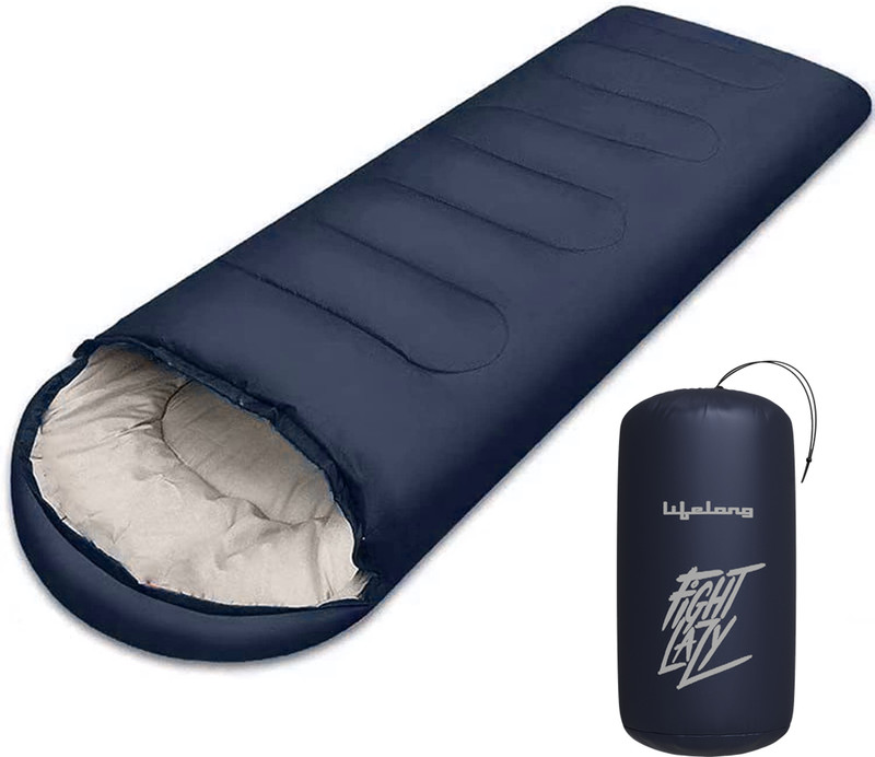 Lifelong Sleeping Bag For Adults – Winter Temperatures +10°C Sleeping Bag(Blue)