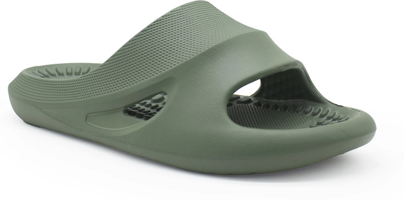 Action Men Cool 1004 Stylish Comfortable Lightweight Casual Slip On Slides Slides(Olive , 9)