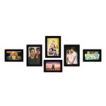 Amazon Brand – Solimo Set Of 6 Photo Frames (4″X6″-3Pcs & 5″X7″-3Pcs) Black