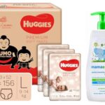 Huggies Premium Soft Pants Sumo Monthly Pack, Large Size Diaper Pants, 156 Count & Mamaearth Gentle Cleansing Natural Baby Shampoo, 400Ml (White)