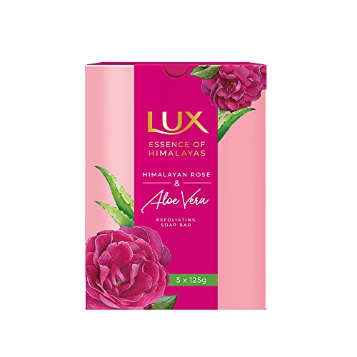 Lux Essence Of Himalayas Rose & Aloe Vera Exfoliating Soap 5 X 125 G