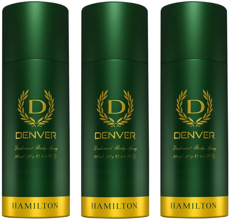 Denver Hamilton Deodorant Spray  –  For Men(540 Ml, Pack Of 3)
