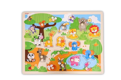 Open Ended Giant Peg Puzzle – Jungle Animals