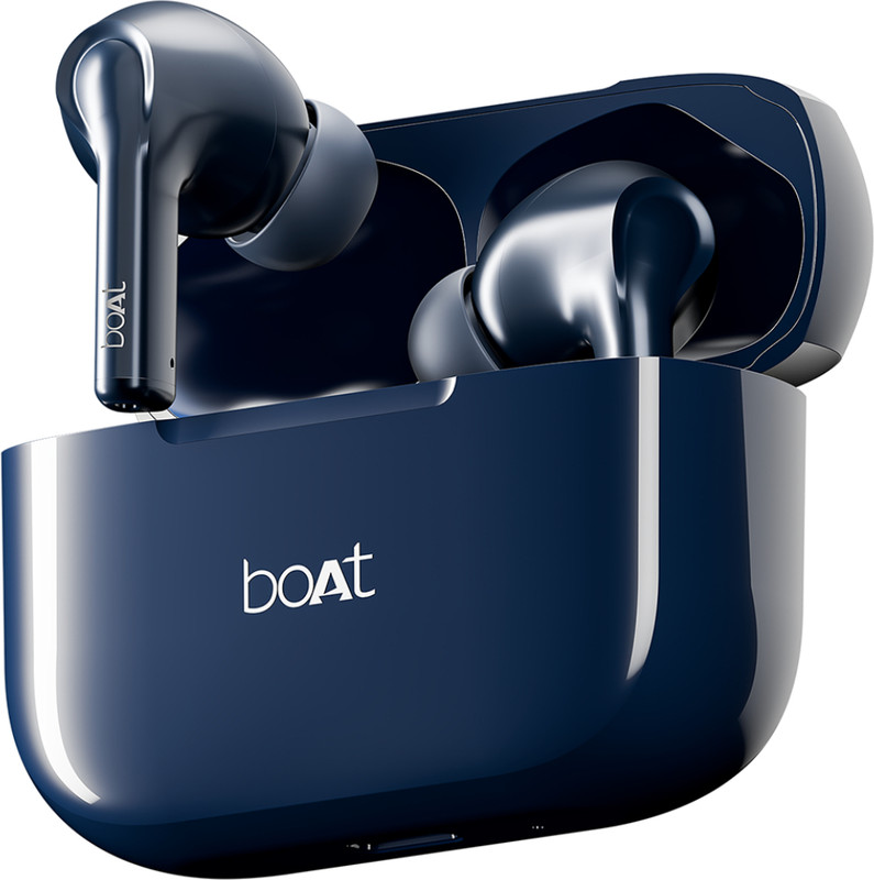 Boat Airdopes 161/163,Asap Charge,40 H Battery, Stream Ad Free Music Via App Support Bluetooth(Cool Sapphire, True Wireless)