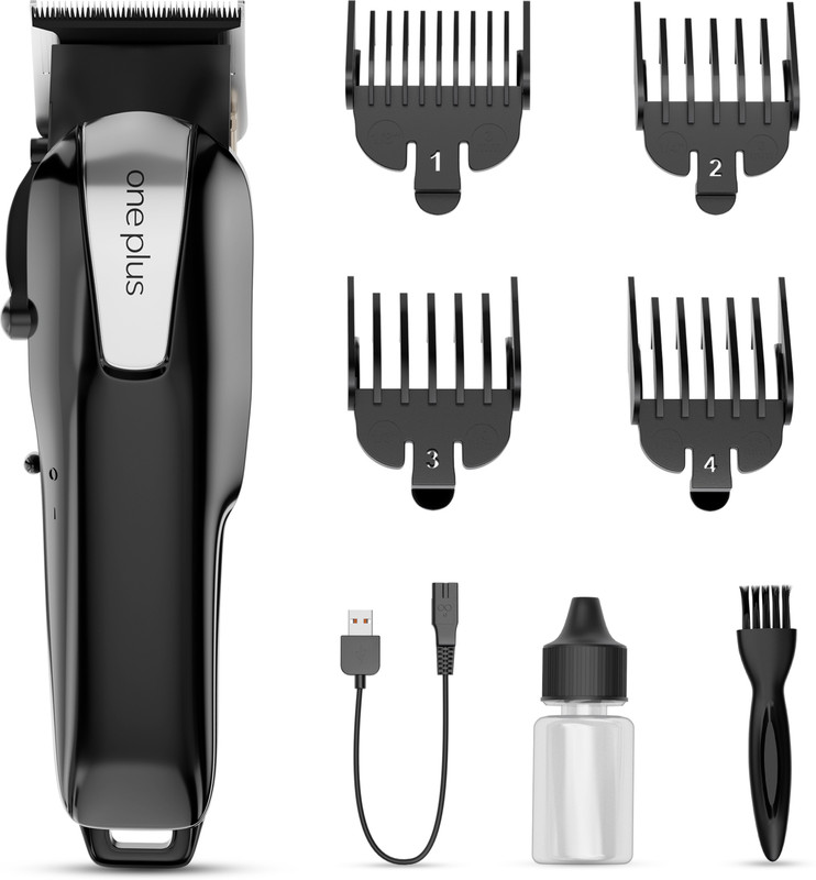 One Plus Op 8083 Cordless Professional Hair Clipper Dual Led Titanium Coated Blade Trimmer 150 Min  Runtime 4 Length Settings(Black)