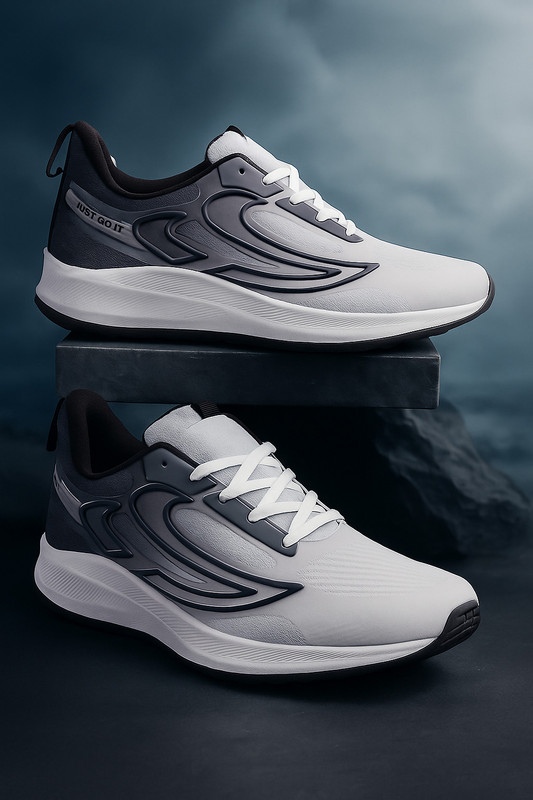 Hotstyle Smoke-Grey-7 Sneakers For Men(White, Grey , 7)