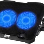Casewilla Cooler Laptop Fksbcpk17, Adjustable Height, 2 Fan 2 Fan Ergonomic Cooling Pad With Adjustable Height(Charcoal Black)