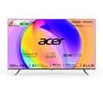 Acer 109 Cm (43 Inches) Super Series 4K Ultra Hd Smart Qled Google Tv Ar43Qdxgu2875At (Black)