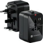 Portronics Juicemate 20W All In One Universal International Travel Adaptor,Type C/Usb Port 1 Socket Extension Boards(Black, 0 M, With Usb Port)