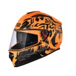Studds Drifter Full Face Helmet Matt Orange N9, Size: L(58-60Cm)