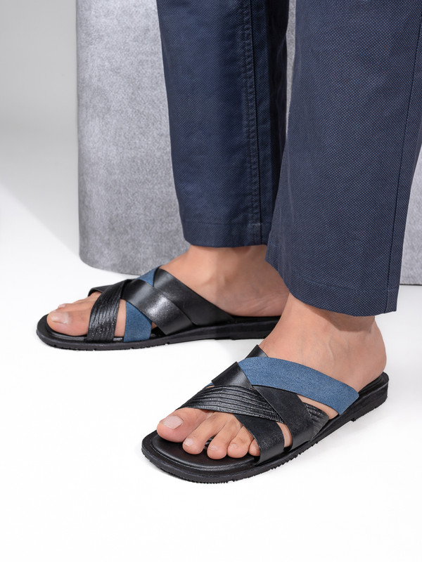 Alberto Torresi Men Sandals(Blue , 9)