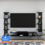 Flipkart Perfect Homes Trance Engineered Wood Tv Entertainment Unit(Finish Color – American Wenge, Diy(Do-It-Yourself))