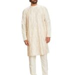 Amazon Brand – Symbol Men’S Rayon Blend 41″ Kurta & Churidar Set_Sy-A23-Mna-Fktc-106_Off-White_Medium