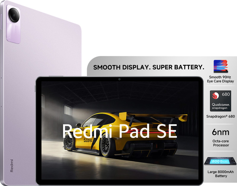 Redmi  Pad Se 8 Gb Ram 128 Gb Rom 11.0 Inch With Wi-Fi Only Tablet (Lavender Purple)