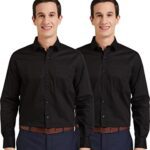 Amazon Brand – Symbol Men’S Solid Regular Formal Shirt (Pack Of 2) (Ss20-Sym-Fs-01_Epp-1B_Black 40)
