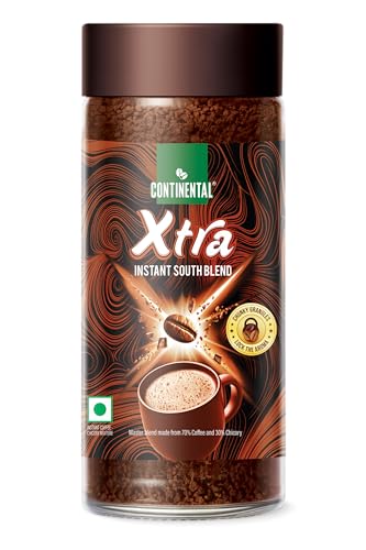 Continental Coffee Xtra Instant Coffee Powder | 200G Jar | 30% Chicory And 70% Robusta Coffee | Medium Roast | Granulated