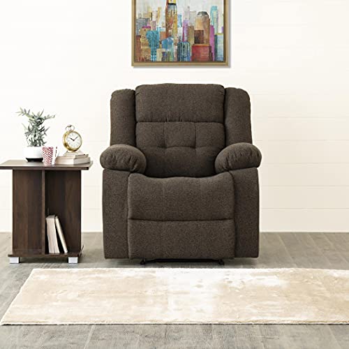Home Centre Zurich Next Fabric 1-Seater Standard Sofa Recliner – Brown