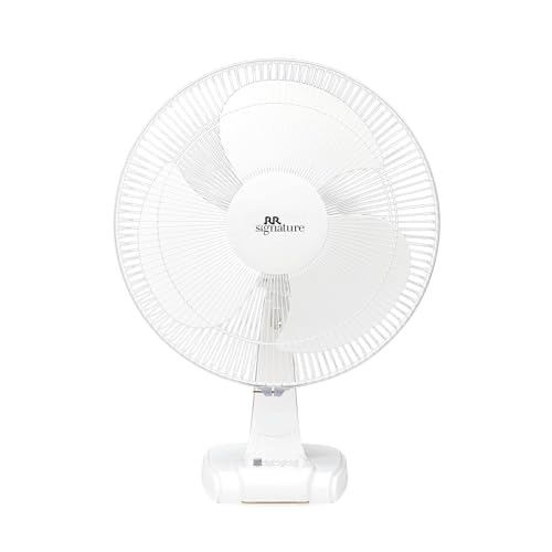 Rr Signature Mojo Plus High Speed Table Fan (White, 130 Watt, 2 Years Manufacturer Warranty, 400 Mm, 100 Cmm, Compact And Portable, Best For Home And Office Use)