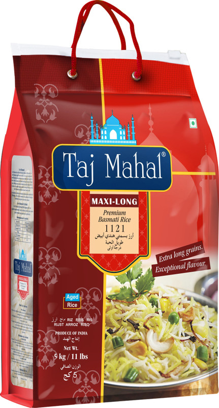 Taj Mahal Maxi-Long Red  1121 Basmati Rice Basmati Rice (Long Grain, Steam)(5 Kg)