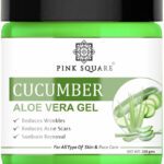 Pink Square 100% Pure & Natural Cucumber Aloe Vera For Skin Glowing 100G(100 G)