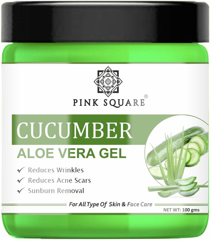 Pink Square 100% Pure & Natural Cucumber Aloe Vera For Skin Glowing 100G(100 G)
