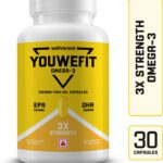 Youwefit Omega-3 Fish Oil | 1250Mg Triple Strength Capsules | No Fishy Burps(30 Capsules)