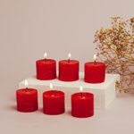 Auradecor Fragrance Votive Candles || Smokeless Scented Candle || Aroma Candles || Candles For Decoration || Wedding Candle || Burns Upto 8 Hours (Pack Of 6) (Raspberry)