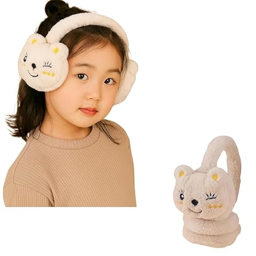 Deriko Ear Muffs For Winter | Moving Rabbit Ears Cute Bunny Earmuffs For Women | Soft Warm Plush Faux Fur Ear Warmers For Cold Weather Ideal For Outdoor Activity Running, Cycling (Ear Headband)