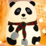 Raregets Cute Panda,Usb Rechargeable, 7-Colors Changing Light, Room Decor Table Lamp(14 Cm, White)
