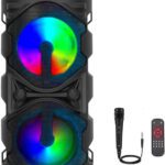 Limbro Home Theatre Tws Mode Fm Usb Aux Bluetooth Karaoke Wired Mic Rgb Light 1000 W Bluetooth Home Theatre(Black, 2.0 Channel)