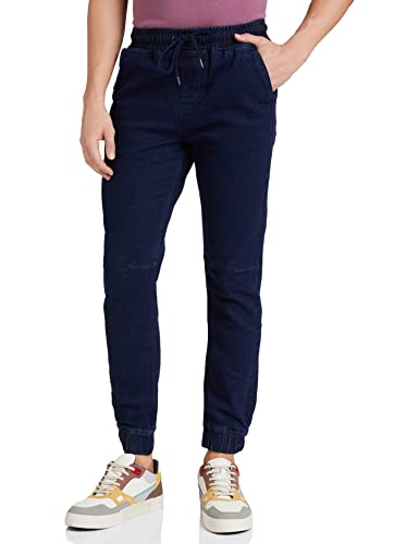 Amazon Brand – Inkast Men’S Jogger Regular Fit Mid Rise Jeans (Ink-Sb-Cl-Jg-201_Indigo-2_30), Blue