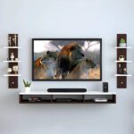 Shahq Tv Cabinet For Bedroom In 32 Inch In Engineered Wood Tv Entertainment Unit(Finish Color – Walnut Brown & White, Diy(Do-It-Yourself))