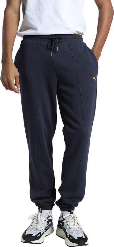 Puma Solid Men Blue Track Pants